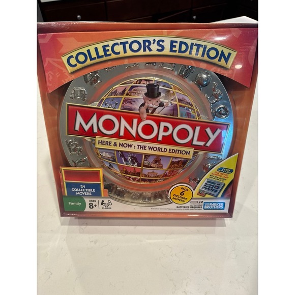 Monopoly Here & Now The World Edition Collector's Edition Electronic Banking Tin - Picture 2 of 12